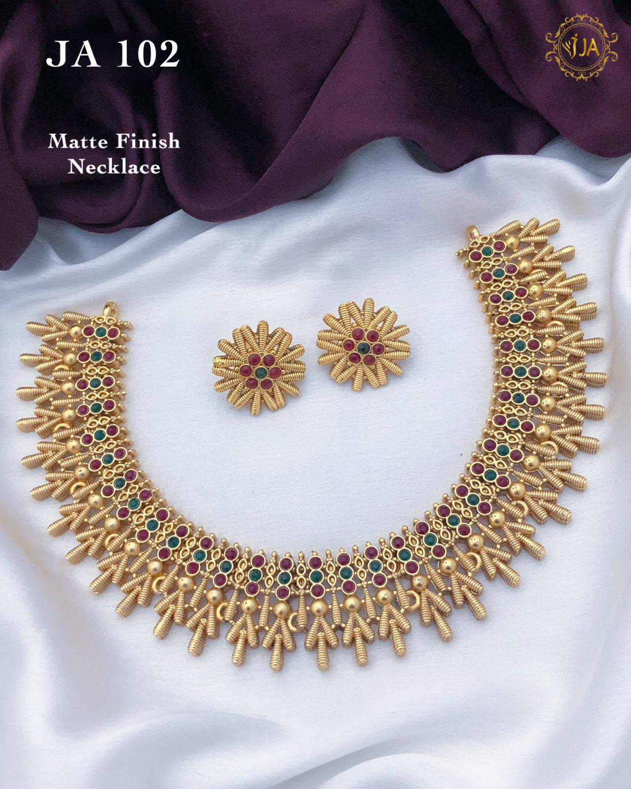 Super South Meenkashi Gold Plated Necklace Set