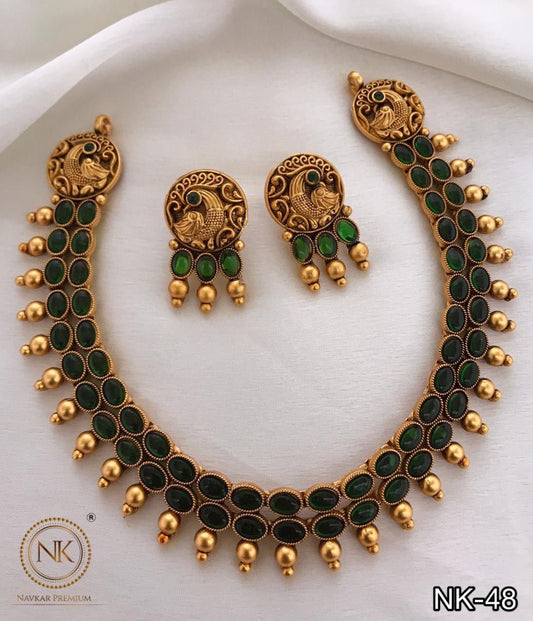 Kaira Super Gold Finished Green Set