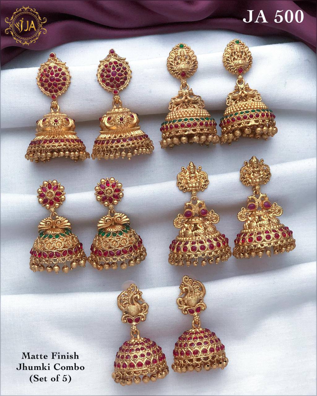 MJ matte finished Combo 5 Jhumki