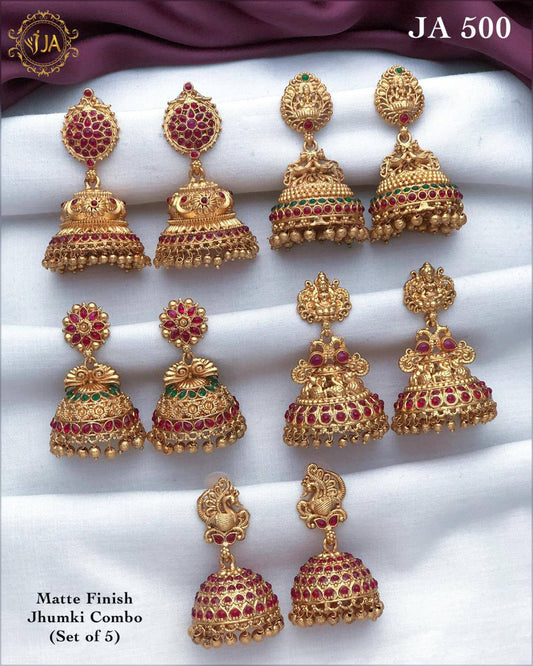 MJ matte finished Combo 5 Jhumki