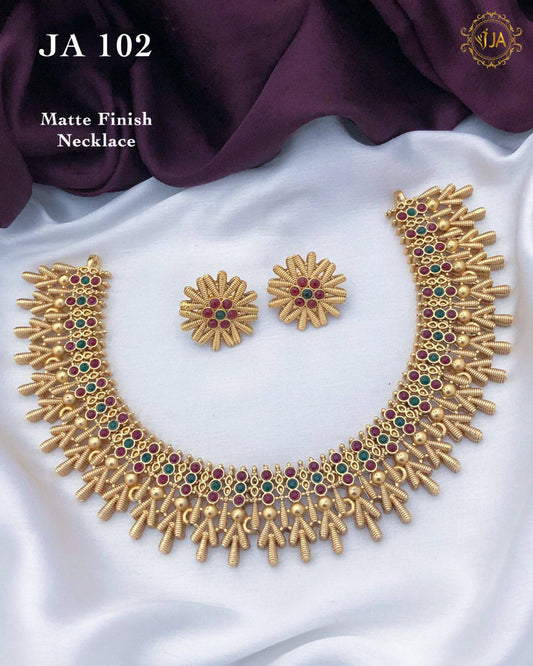 Super South Meenkashi Gold Plated Necklace Set